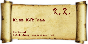 Kiss Kámea névjegykártya